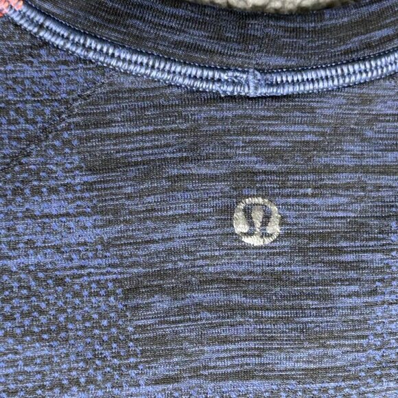 Lululemon Shirt Mens M/L Blue Metal Vent Tech Mesh Lightweight Athletic Gym - Picture 6 of 13